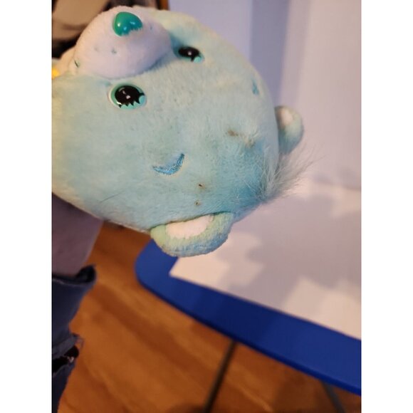 Care Bears Plush 2002 Wish Bear Shooting Stars Mint Green Teal Turquoise Heart - Picture 5 of 5